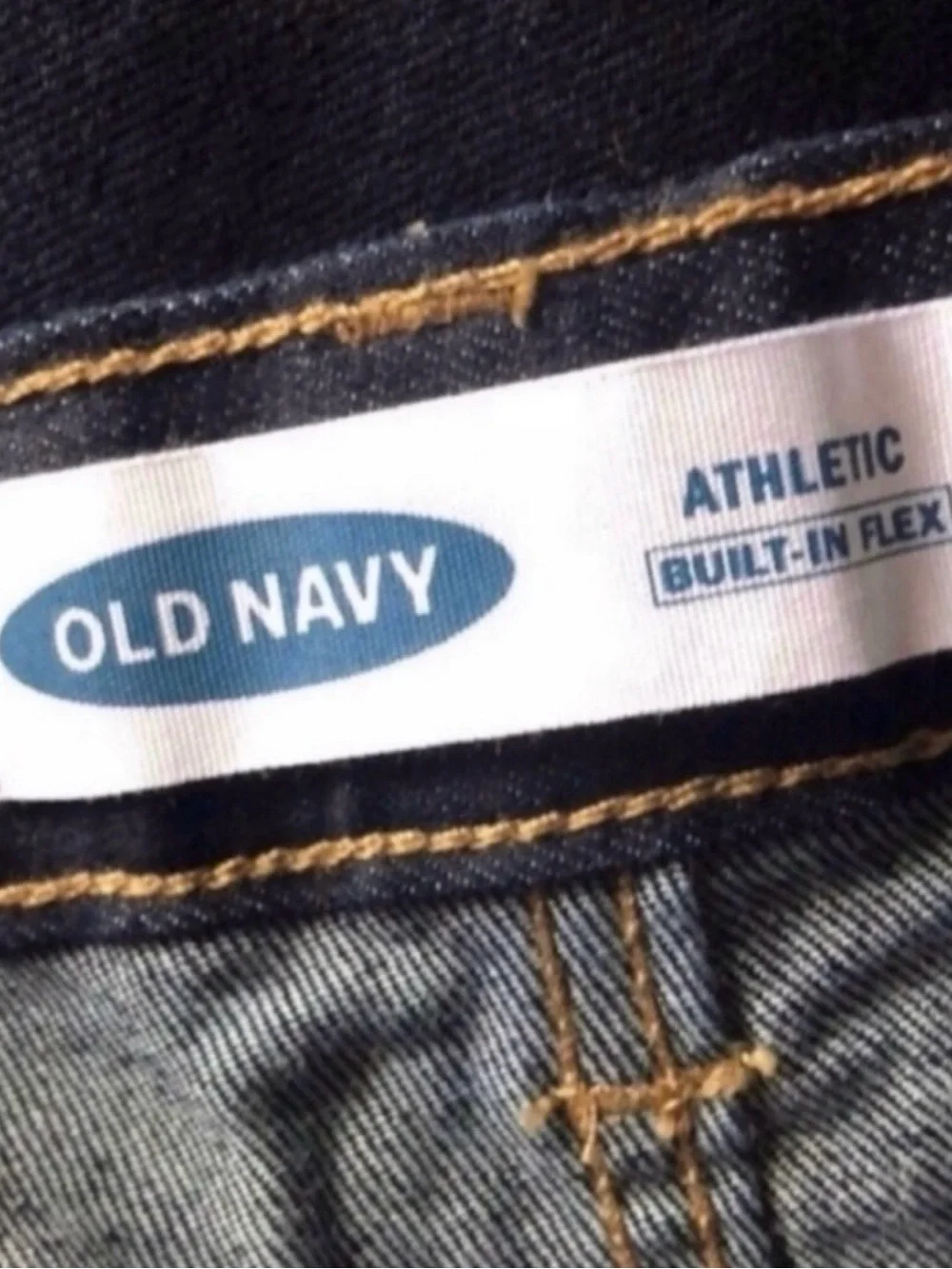 New Old Navy Jeans Boys Dark Wash Athletic Straight Leg Denim Blue Jeans Size 12